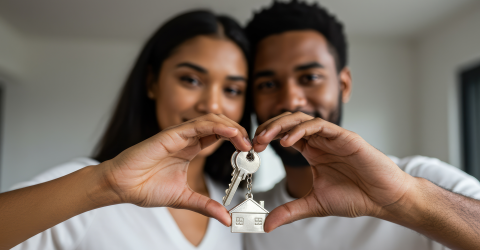 Koppel houdt de sleutel vast van hun nieuwe huis